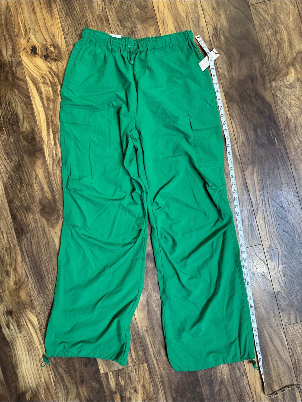 Love Tree Green Cargo Pull-On Wide Leg Pants